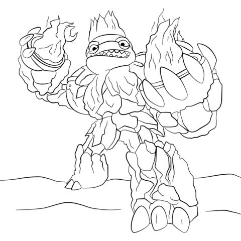 Skylanders Giants Hot Head Coloring Page